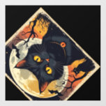 Classic Retro Black Cat Halloween T-Shirt Classic  Wall Decal