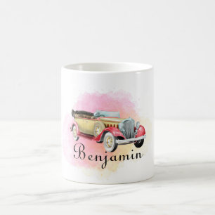 Classic Retro Car Custom Name Mug