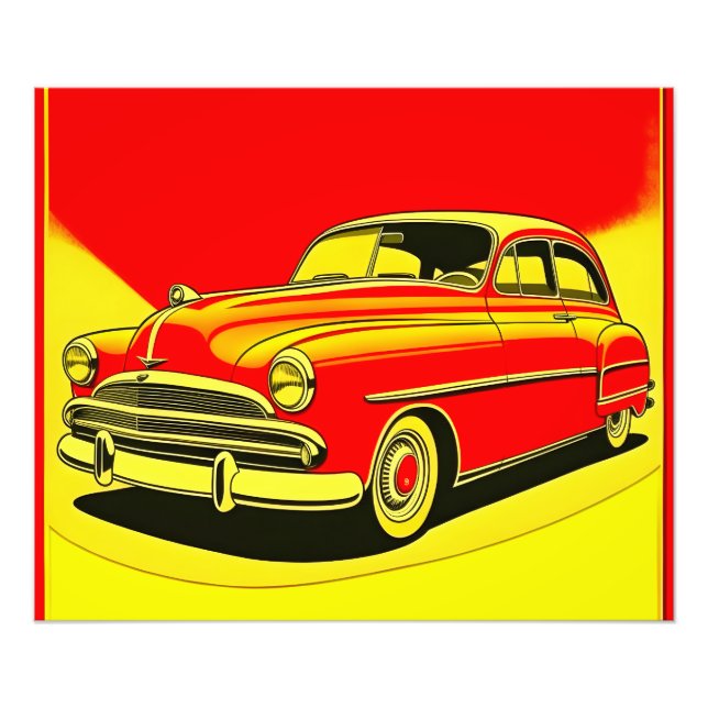 Classic retro car poster (Front)