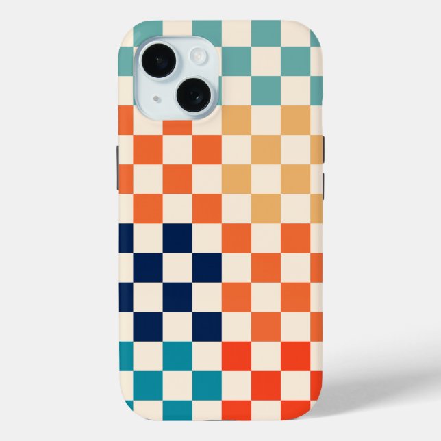 Classic Retro Checkered Checkerboard Pattern C Case-Mate iPhone Case (Back)