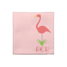 Classic Retro Flamingo on Pink with Your Monogram