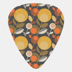 Classic Retro Floral Pattern Guitar Pick