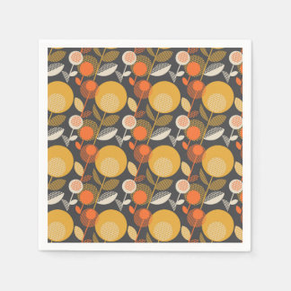 Classic Retro Floral Pattern Napkins
