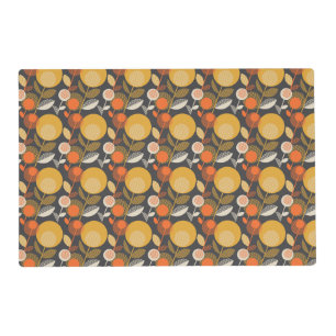 Classic Retro Floral Pattern Placemat