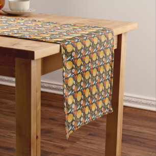 Classic Retro Floral Pattern Short Table Runner