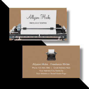 Classic Retro Freelance Writer Business Card
