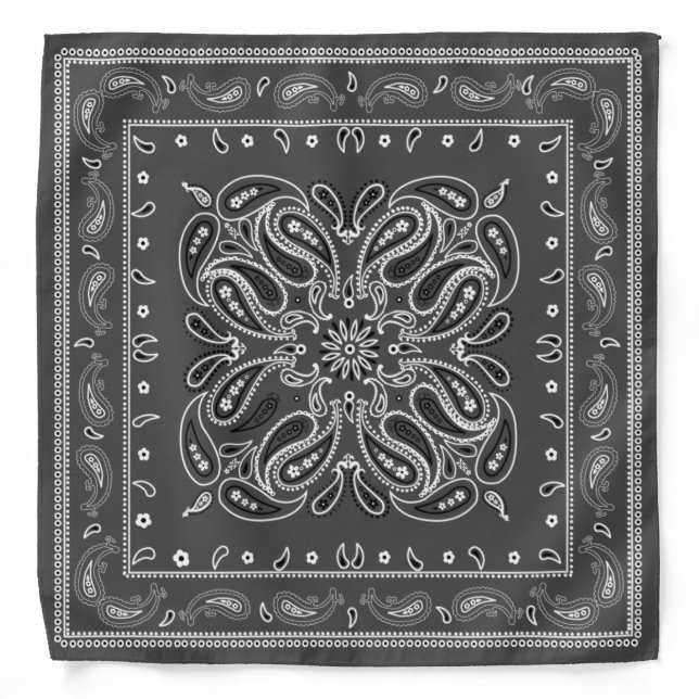 Classic Retro Gray  Bandana (Front)