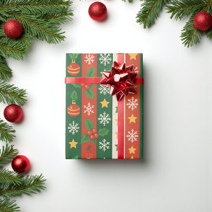 Classic Retro Holiday Vintage Whimsical Wrapping Paper