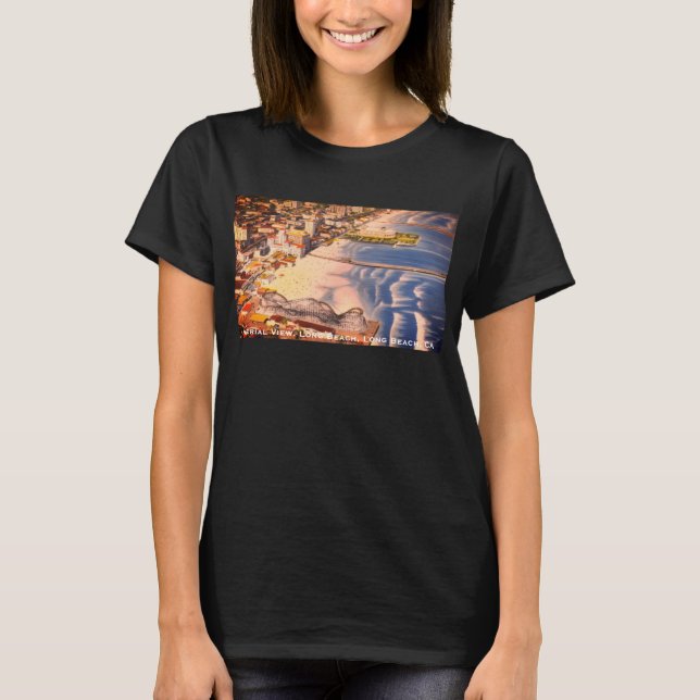 Classic Retro Long Beach (California Beach Town) T-Shirt (Front)