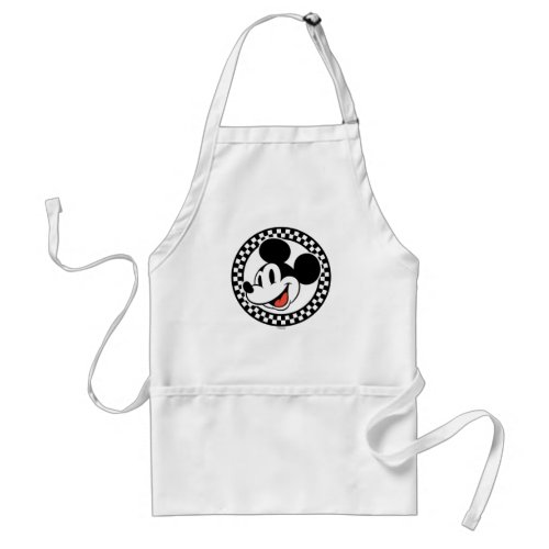 Classic Retro Mickey Mouse Checkered Adult Apron