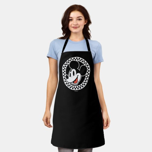 Classic Retro Mickey Mouse Checkered Apron