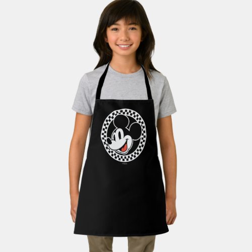 Classic Retro Mickey Mouse Checkered Apron