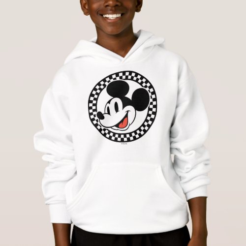 Classic Retro Mickey Mouse Checkered Hoodie