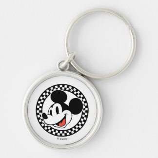 Classic Retro Mickey Mouse Checkered Keychain