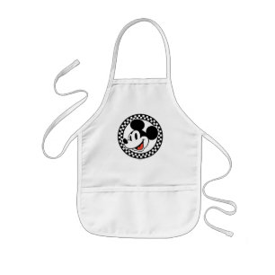 Classic Retro Mickey Mouse Checkered Kids' Apron