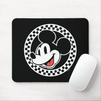 Classic Retro Mickey Mouse Checkered Mouse Pad