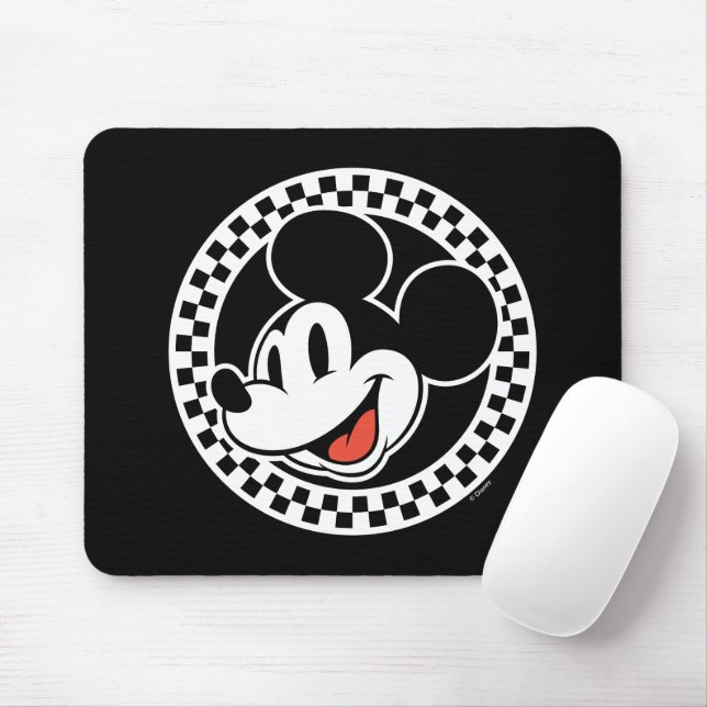 Classic Retro Mickey Mouse Checkered Mouse Pad (With Mouse)