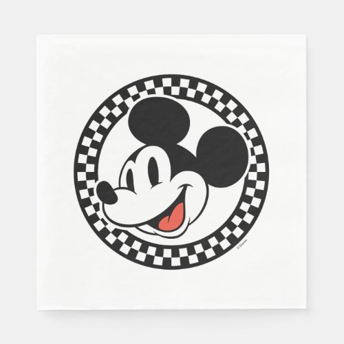 Classic Retro Mickey Mouse Checkered Napkins