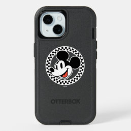 Classic Retro Mickey Mouse Checkered iPhone 15 Case