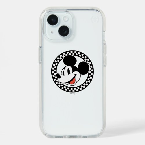 Classic Retro Mickey Mouse Checkered iPhone 15 Case
