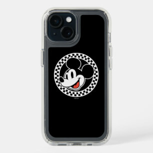 Classic Retro Mickey Mouse Checkered iPhone 15 Case