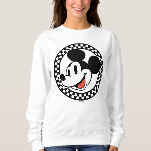 Classic Retro Mickey Mouse Checkered Sweatshirt