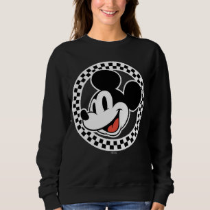 Classic Retro Mickey Mouse Checkered Sweatshirt