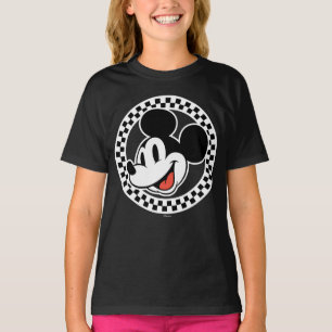 Classic Retro Mickey Mouse Checkered T-Shirt