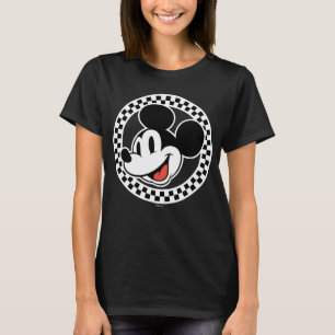 Classic Retro Mickey Mouse Checkered T-Shirt