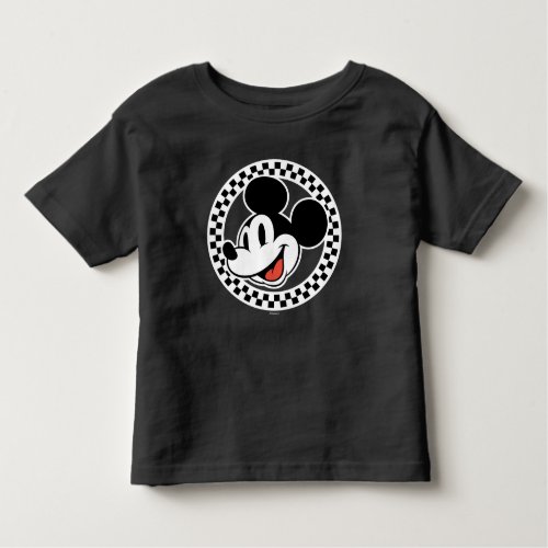 Classic Retro Mickey Mouse Checkered Toddler T_shirt