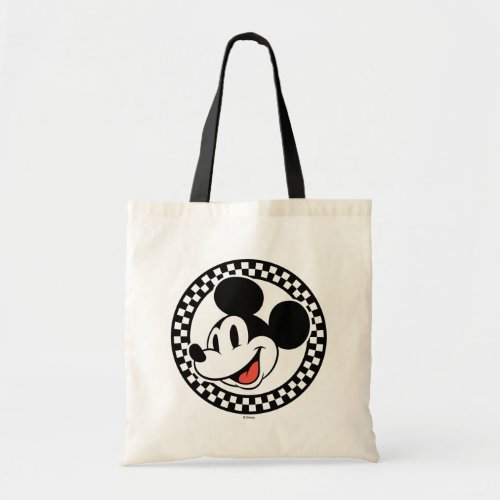 Classic Retro Mickey Mouse Checkered Tote Bag