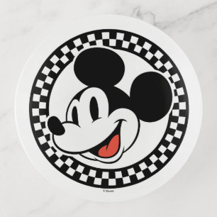Classic Retro Mickey Mouse Checkered Trinket Tray