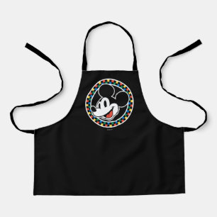 Classic Retro Mickey Mouse Colorful Checkered Apron