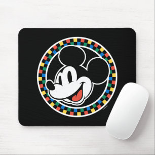 Classic Retro Mickey Mouse Colorful Checkered Pad