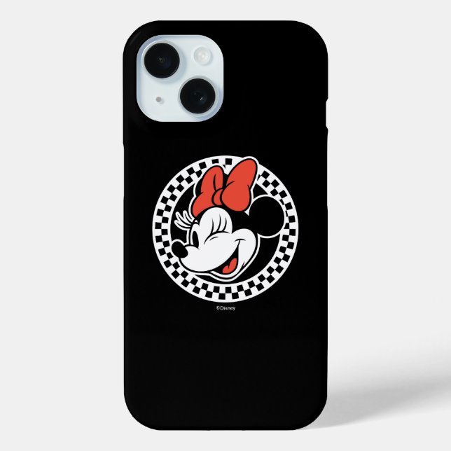 Classic Retro Minnie Mouse Checkered Case-Mate iPhone Case (Back)