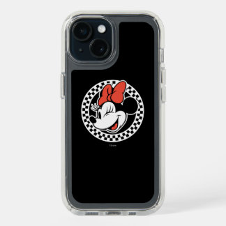 Classic Retro Minnie Mouse Checkered iPhone 15 Case