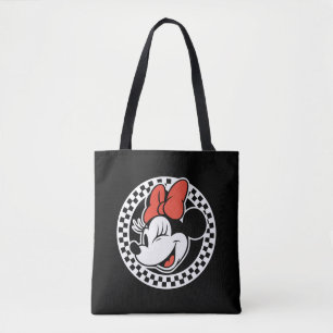 Classic Retro Minnie Mouse Checkered Tote Bag