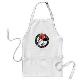 Classic Retro Minnie Mouse Colored Checkered Adult Apron
