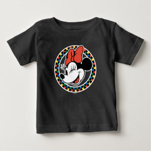 Classic Retro Minnie Mouse Colored Checkered Baby T-Shirt
