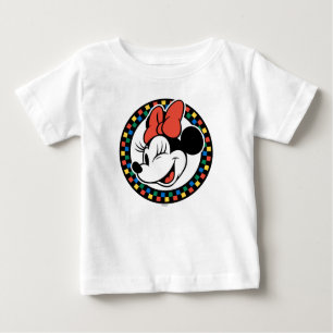 Classic Retro Minnie Mouse Colored Checkered Baby T-Shirt