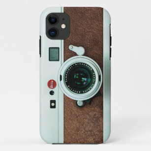 Classic Retro Old Vintage brown leather Camera iPhone 11 Case