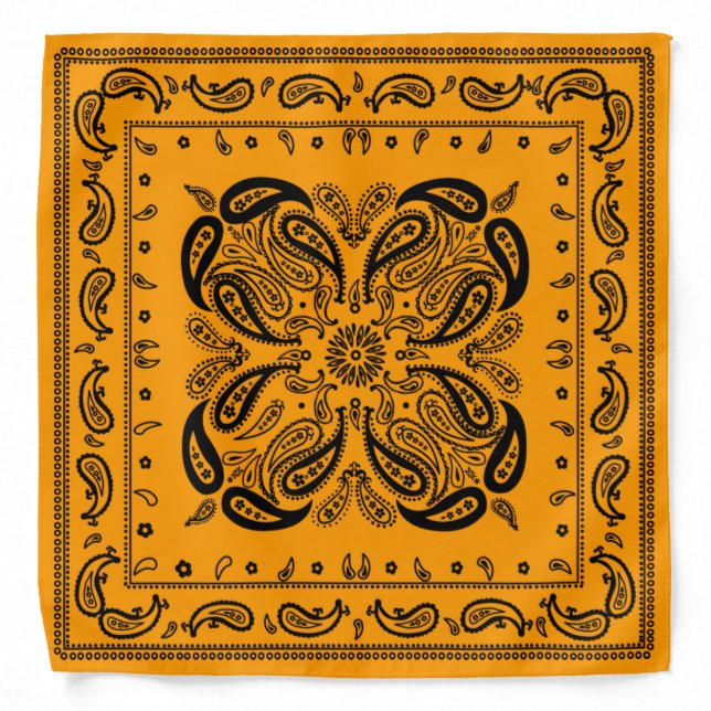 Classic Retro Orange  Bandana (Front)