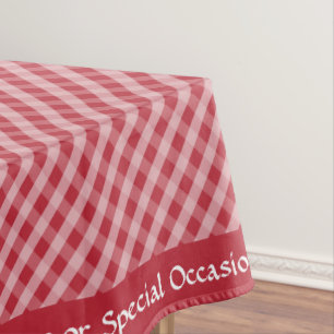 Classic Retro Red Checkered Gingham Pattern Tablecloth