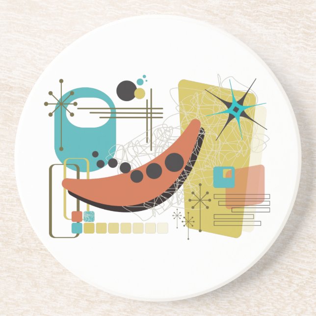 Classic Retro Redux Sandstone Coaster (Front)