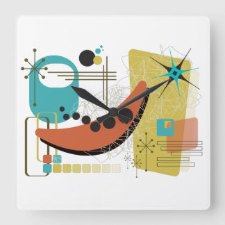 Classic Retro Redux Square Wall Clock