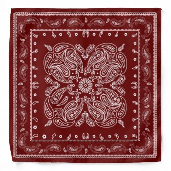 Classic Retro Rust Red Bandana by MiniBrothers at Zazzle