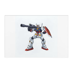 Classic Retro RX-78-2 Gundam Mecha Anime Illustrat Acrylic Print
