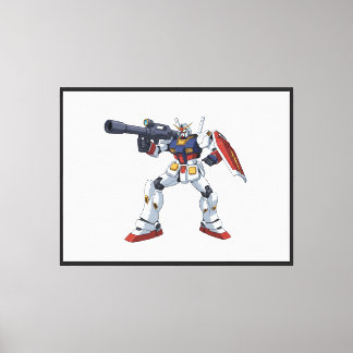 Classic Retro RX-78-2 Gundam Mecha Anime Illustrat Canvas Print