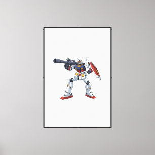 Classic Retro RX-78-2 Gundam Mecha Anime Illustrat Canvas Print