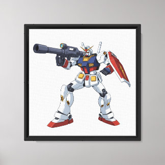 Classic Retro RX-78-2 Gundam Mecha Anime Illustrat Canvas Print
